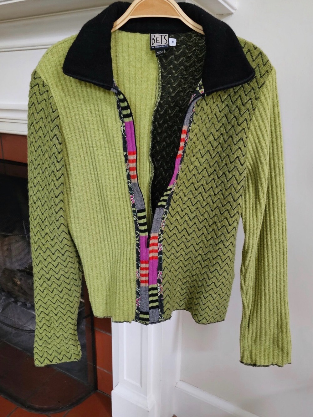 90s Vintage BETS By Canvasbacks Zip Up Sweater Jacket